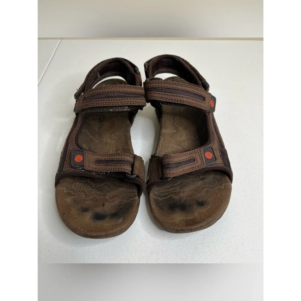 Merrell Sandspur Brown Sport Sandals Men Sz 10 Adjustable Hiking Comfort Outdoor